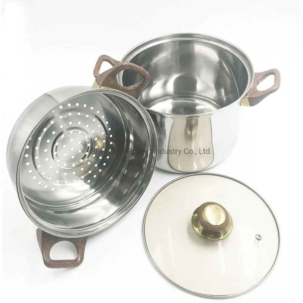 Набор кастрюль-пароварок из нержавеющей стали, 12 предметов