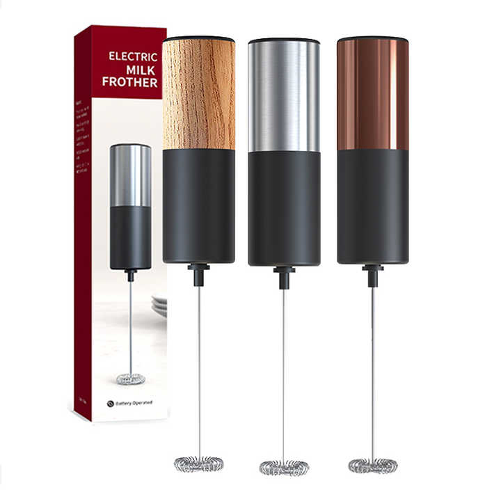 Whole Stainless Steel Mini Handheld Electric Milk Frother Battery Operated