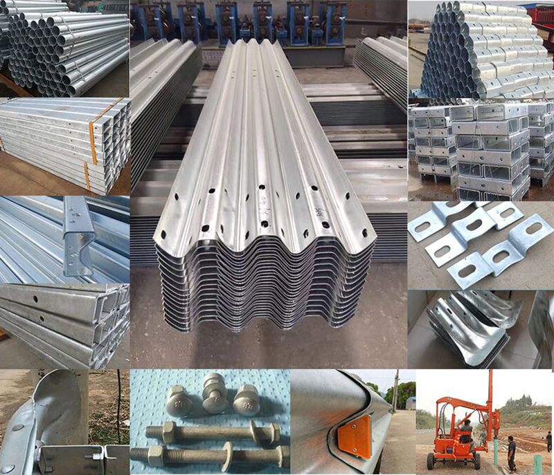 Highway Safety Standard Size Three Waves Beam Guardrail