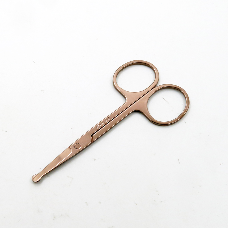 Color Electroplating Whit High Quality Stainless Steel Beauty Scissor Using for Eyebrow Facial Trimming Tweezers Makeup