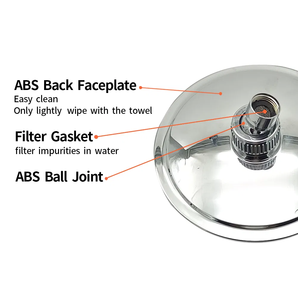 Chrome Polish Sanitary Ware 4" ABS Plastic Overhead Shower Head