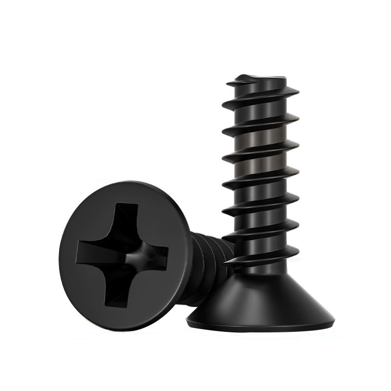 Grade 10.9 Steel M6*8*10-60 Flat Black Countersunk Head Hex Socket Bolts & Nuts with M3 Thread 80mm Length