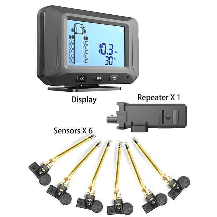 Best Seller Car LCD Display Solar Real-Time Screen Receiver Tire Pressure Monitoring System (TPMS) Sensors