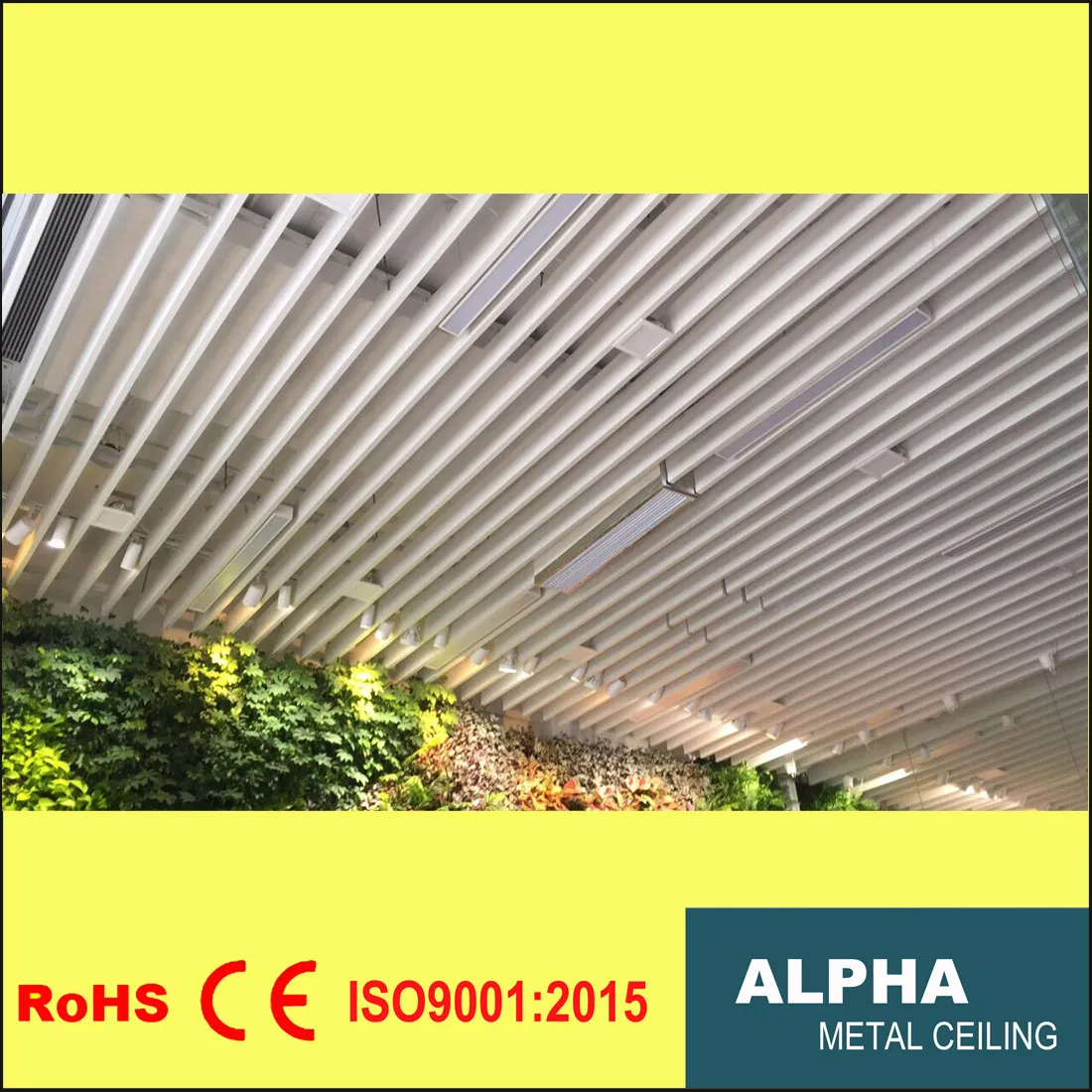 Aluminum Customed Shape Strip Indoor Plank Ceiling Metal Roof Baffle
