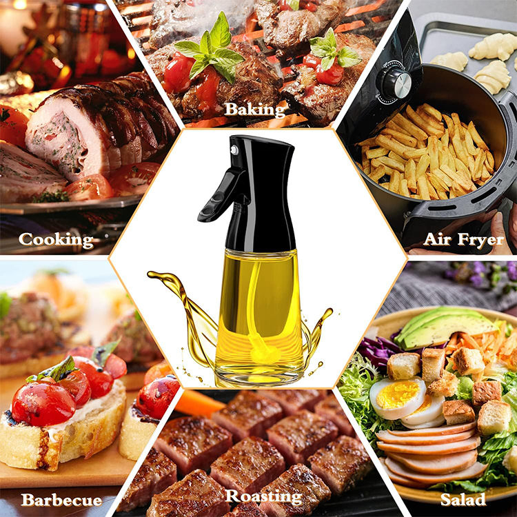Oil Control Spray Pot Kitchen Glass Oil Leakage Proof Atomized Spray Bottle Household Kitchen Tools