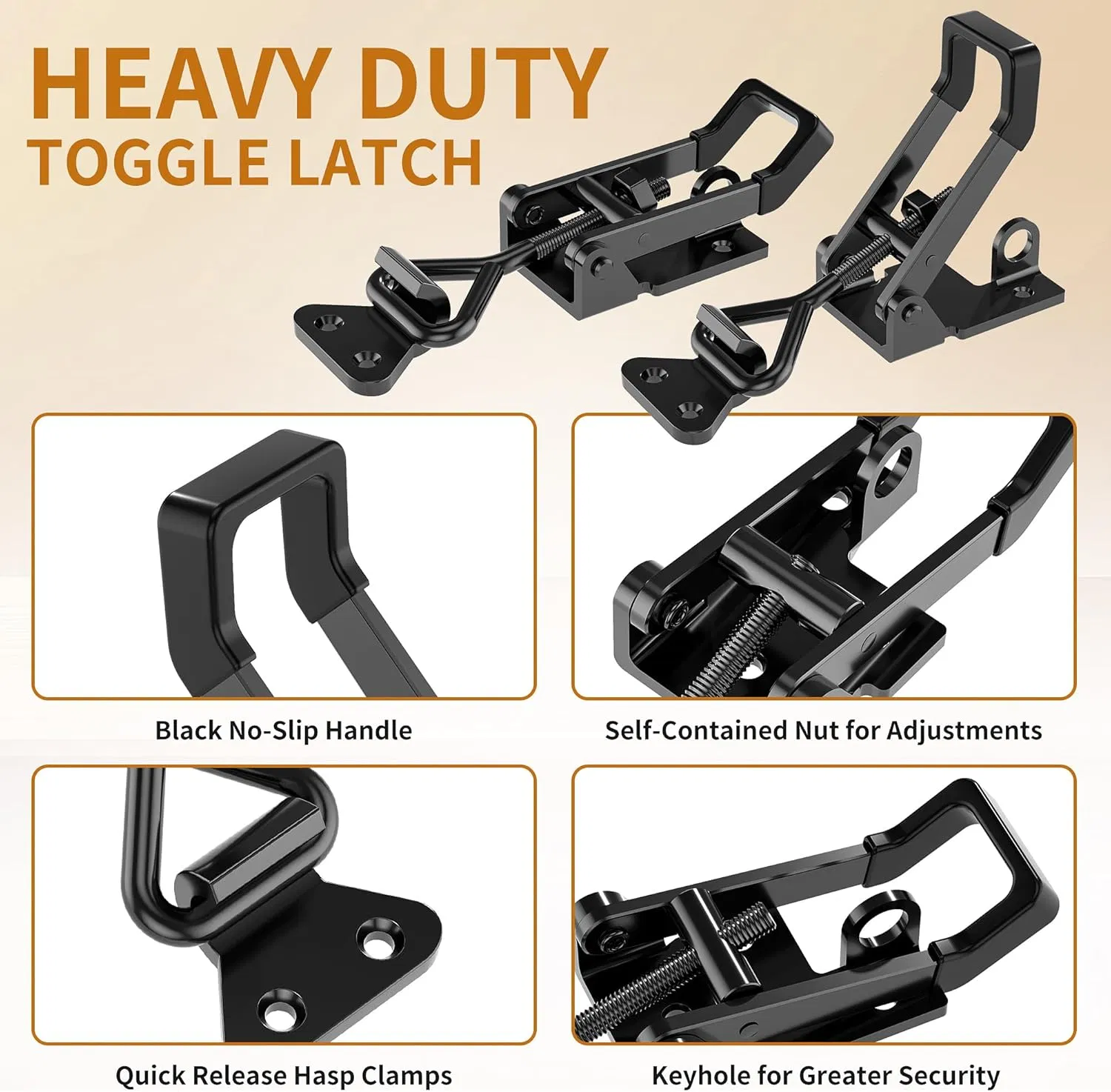 Heavy Duty Adjustable Toggle Clamp Latch for Smoker Boxes