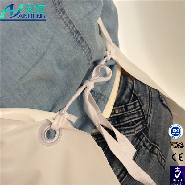 Disposable White PVC Waterproof Kitchen Apron