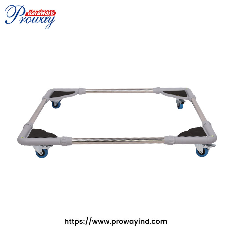 China Manufacture Steel Washing Machine Refrigerator Base Universal Pedestal with 4 Wheels Adjustable Washing Machine Base Stand