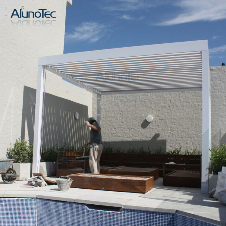Remote Control Motorised Louvres Roof Pergola Awning for Patio