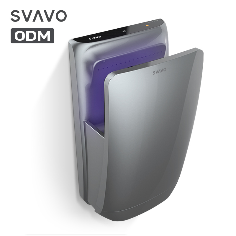 Svavo Bathroom Toilet Wall Mounted Touchless Automatic Sensor High Speed ABS Electric Jet Hand Dryer