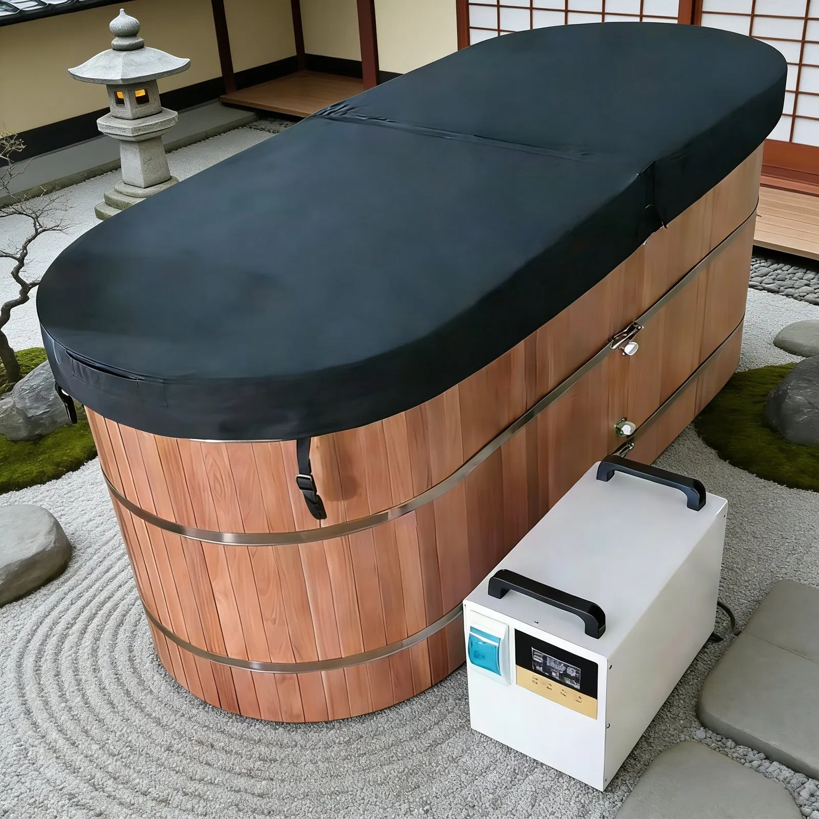 Деревянная ледяная ванна Red Cedar с чиллером и фильтром