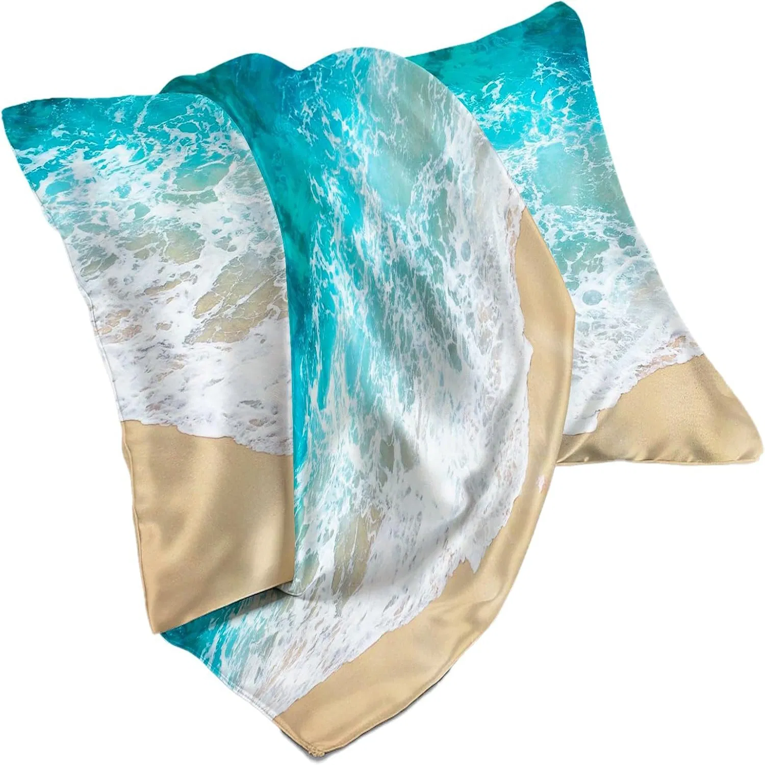Flower Print Satin Pillowcases with Zipper