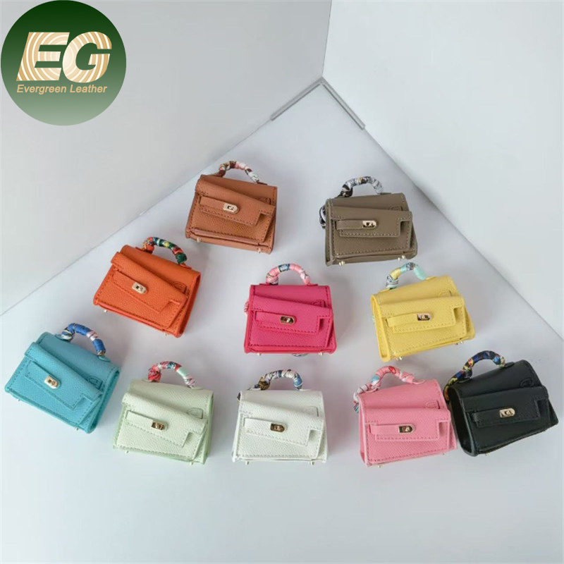 Ea708 Custom Designer Irregular Bag Shape Carrying Pendant Leather Case Luxury Headphone for Airpod Cover Earphone with Cases