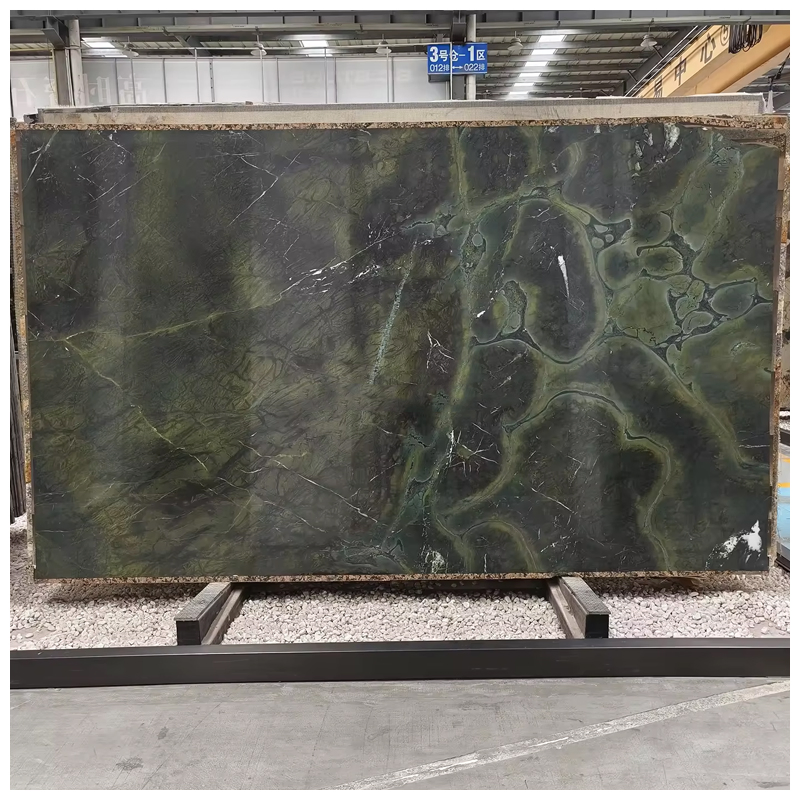 Brazilian Dark Green Verde Vitoria Regia Quartzite for Countertops and Wall Cladding