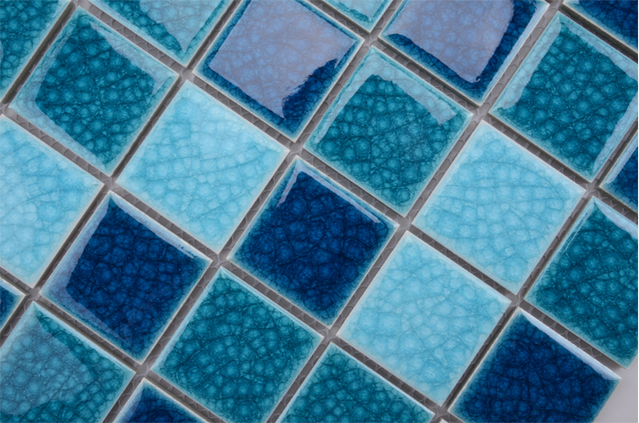Керамическая мозаика для бассейна и интерьера Mix Blue