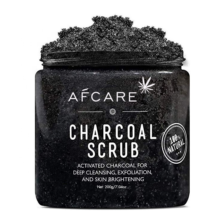 Rivate Label Exfoliating Soften Skin Bamboo Charcoal Exfoliating Scrub