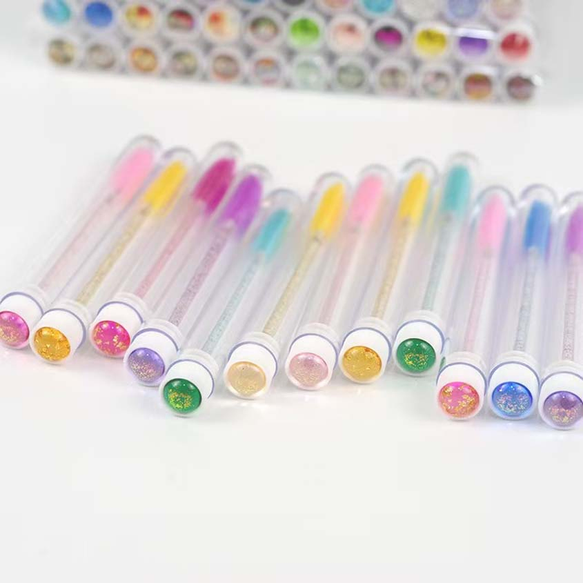 Dust-Proof Eyelash Brush Tube Reusable Eyelashes Extension Tools Mascara Wand Case Replaceable Crystal Makeup Brushes Applicator