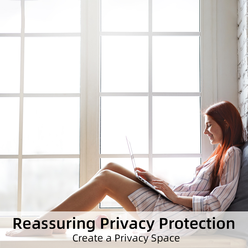 Frosted Window Privacy Self-Adhesive Film with Heat Control and UV Blocking Functions Suitable for Homes and Offices