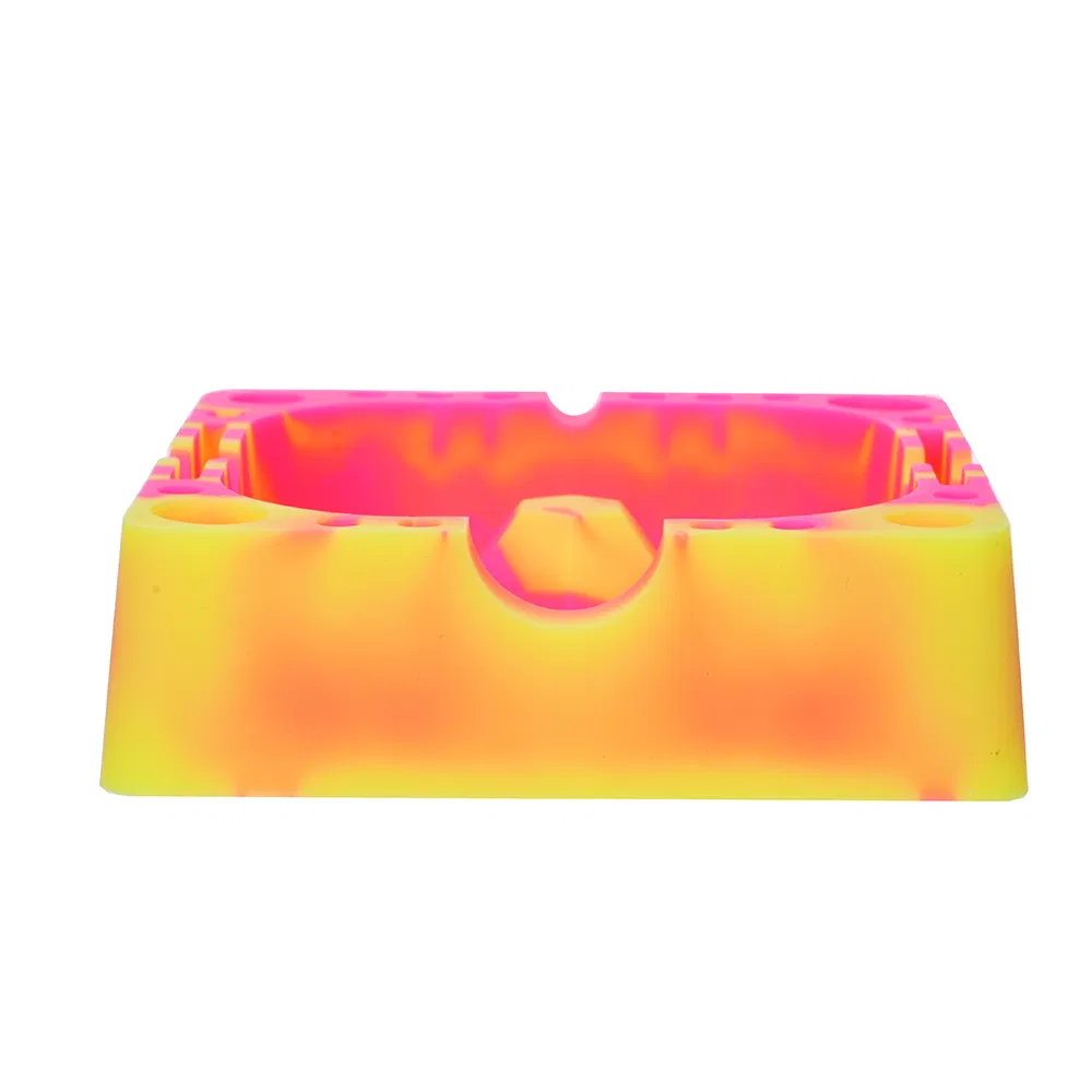8*2cm Silicone Ashtray Square Design Premium Silicone Rubber High-Temperature Heat Resistant Ashtray