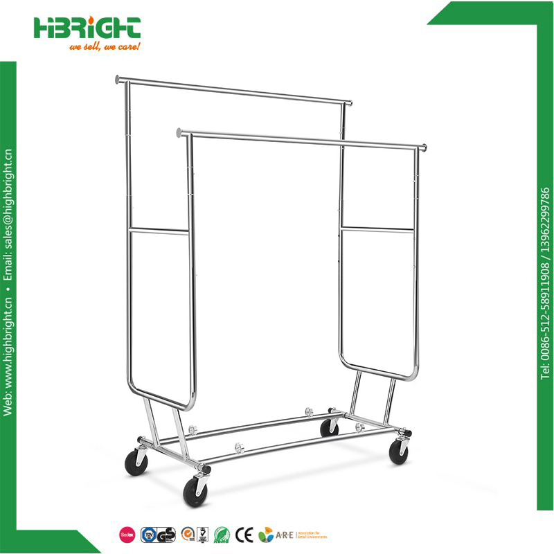 Collapsible Rolling Clothing Racks Foldable Clothes Rack