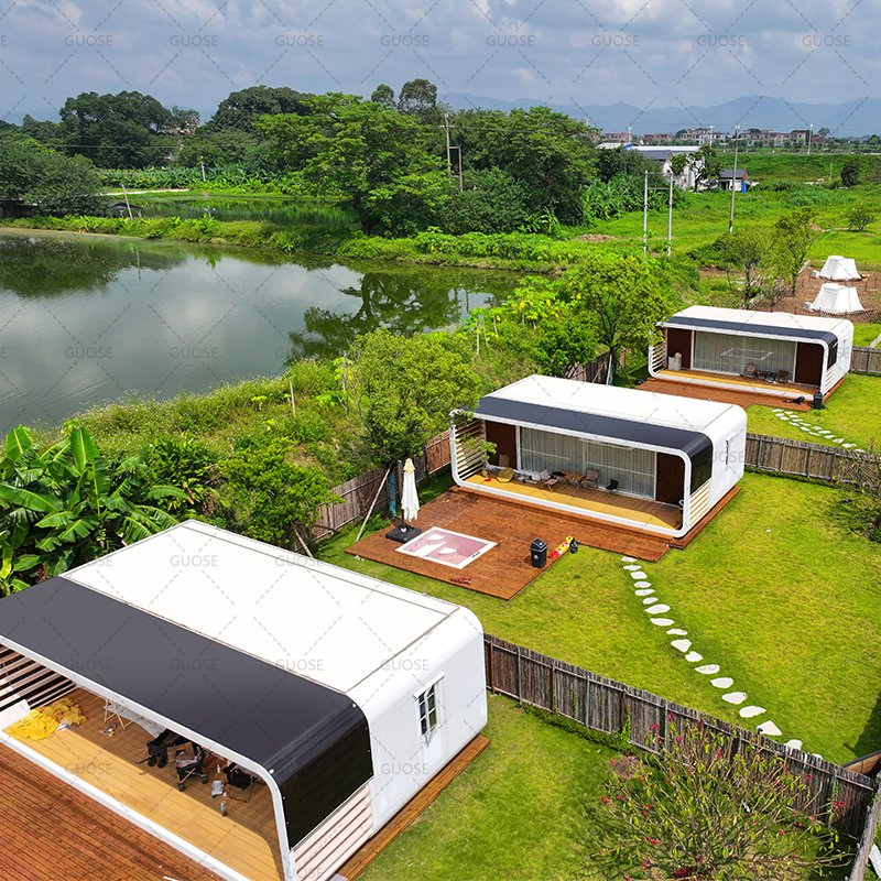 Safe Prefabricated Container Capsule Hotel Sleeping Bed Apple Tiny House Factory Apple Cabin