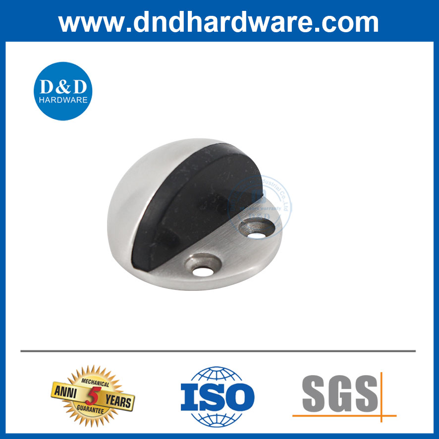 Decorative Metal Industrial Hardware Door Stopper with Rubber Bumper for Apartment Building