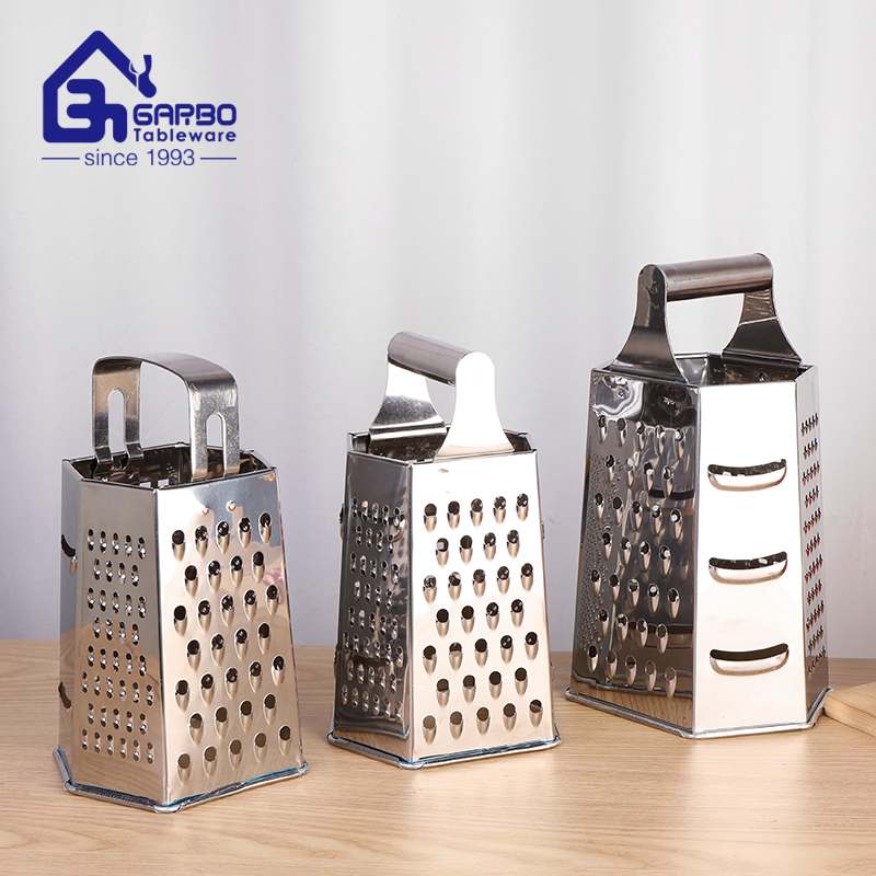 China Factory Wholesale Price Kitchenware 410 Stainless Steel Graters Multifunctional Kitchen Appliance Household Potato Carrots Graters