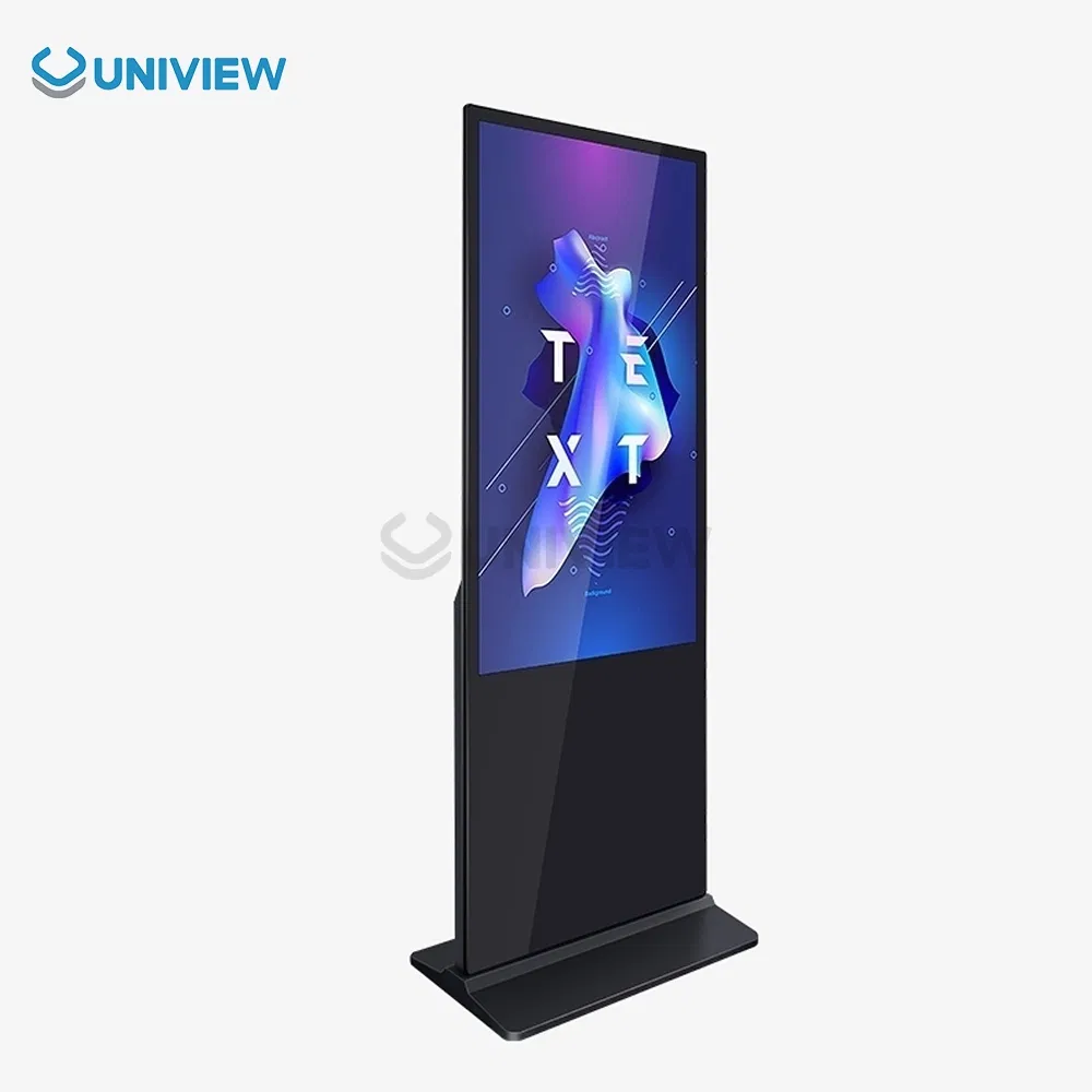Uniview LCD 32 43 49 55 65 Inch Indoor Ultra-Thin Floor Standing Kiosk Digital Totem LCD Display