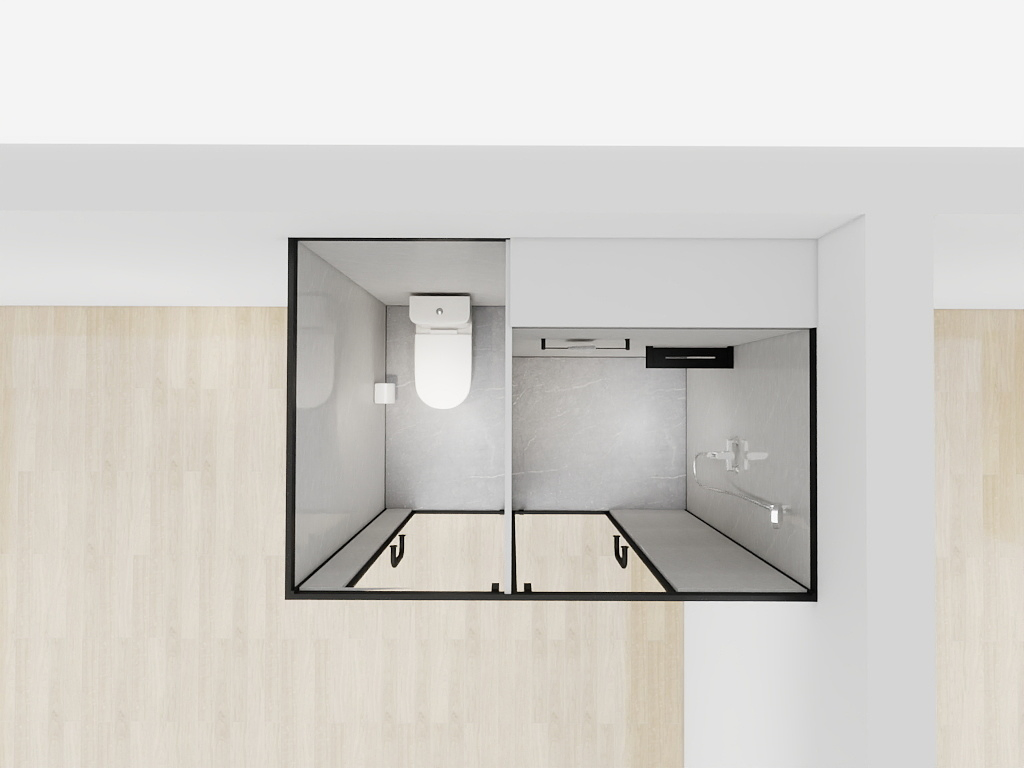 Prefabricated Bathroom Pods Integrated Shower Room Complete Bathrooms All-in-One Modular Bathroom