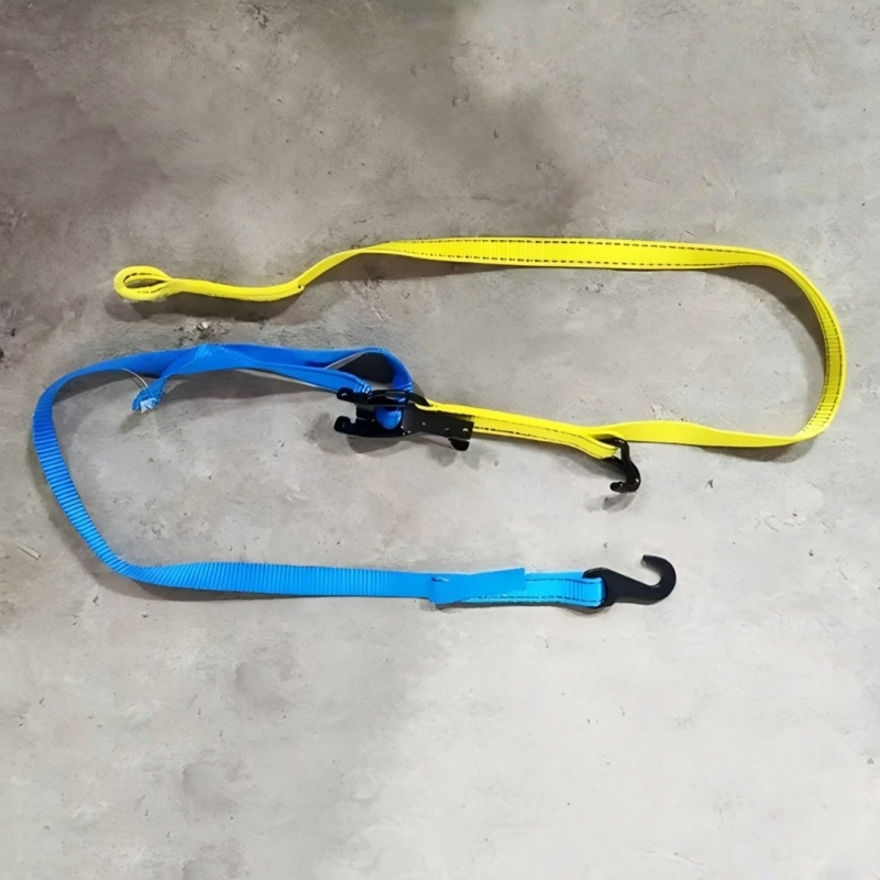Premium Quality Heavy Duty 1 Inch 25mm 800kgs Car Cargo Lashing Tie Downs Boat Over Center Buckle Straps with Hook