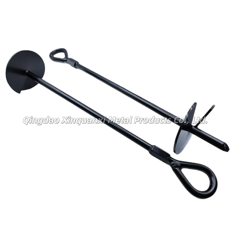 Customizable 18-Inch Swivel Steel Galvanized Heavy-Duty Ground Anchors