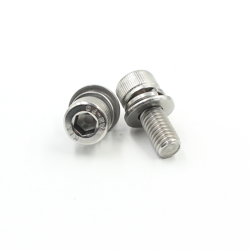 Flat Cheese Head Machine Screws Socket Captive Screw with Washer Combination Screws