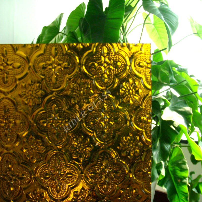 3-8mm Clear Flora Patterned Figure Glass