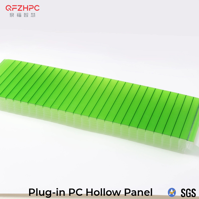 Construction Material Special Green Plug in Polycarboante Hollow Sheet Longer Use PC Sheet
