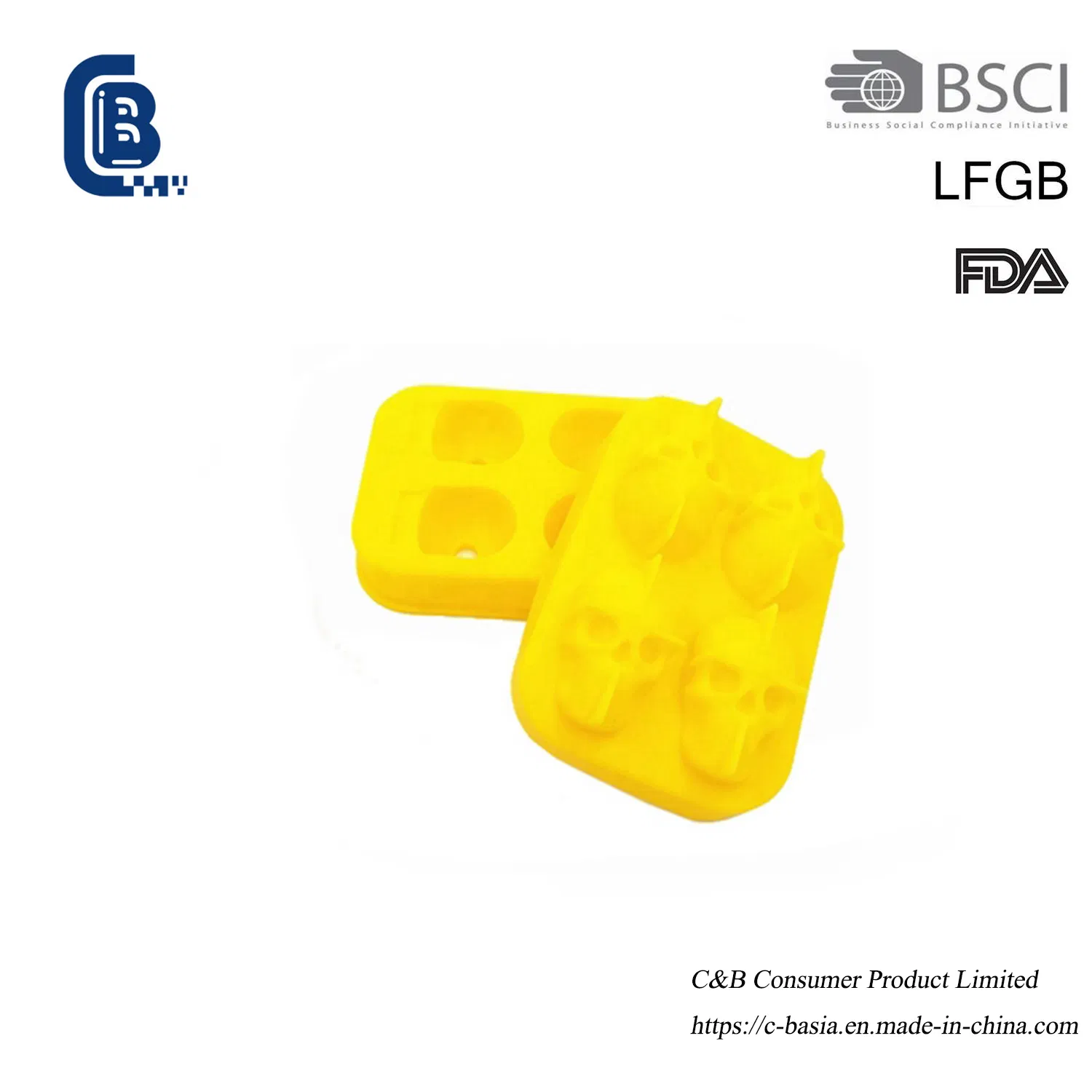 Форма для льда 3D Череп (силиконовая)