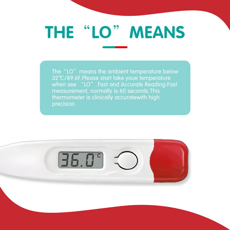 Excellent Quality Rigid Home Kids Mini Highly Accurate Thermometer with LCD Display