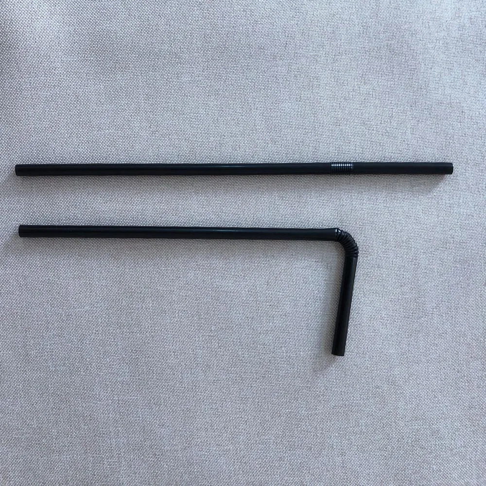 PP Plastic Reusable Bendy Straws with Nude Packing for Families and Restaurants