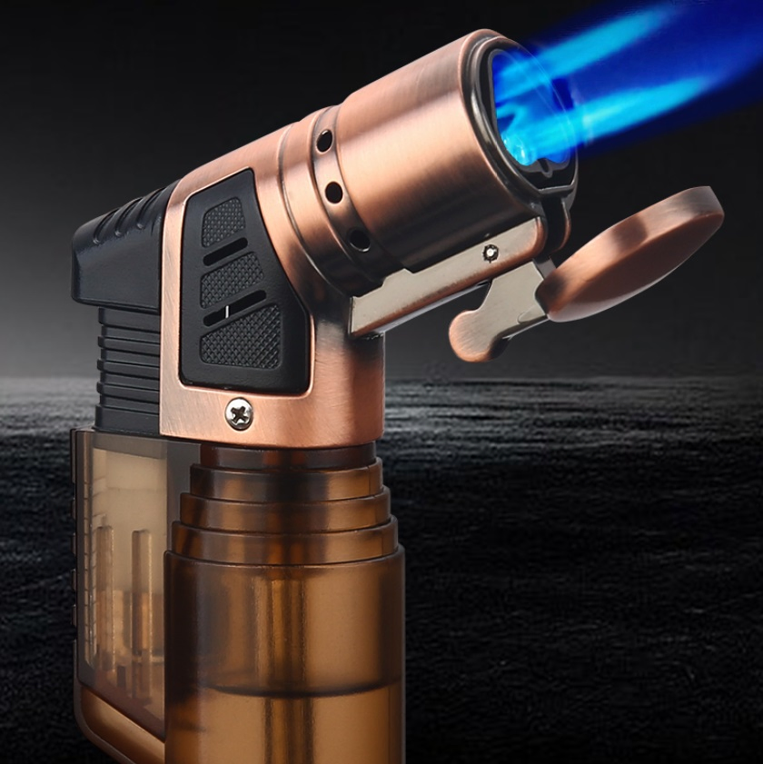 Wholesale Cheap Quality Windproof Torch Lighter Refillable Smoking Tobacco Lighter Jet Flame Cigarette Gas Cigar Lighter