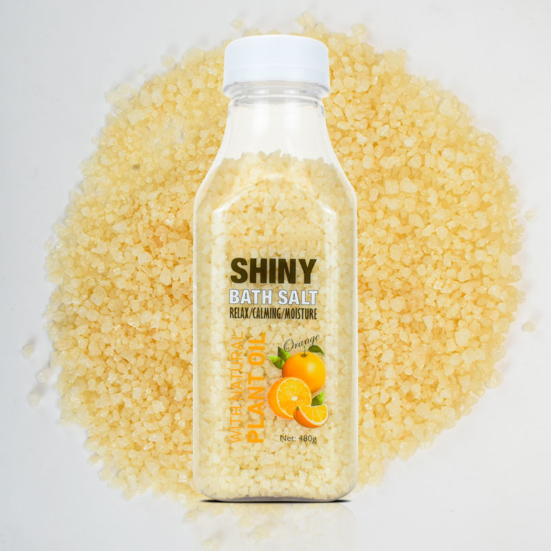 OEM Crystal Natural Herbal Shiny Bath Salt Orange Healing Soaking with Different Fragrance and Printed Package