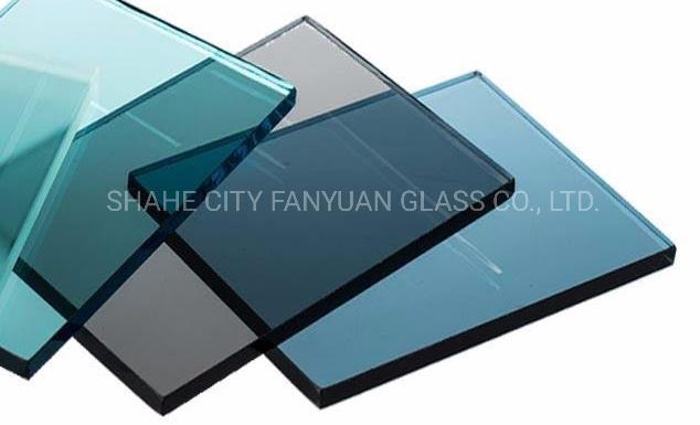 Custom 4mm-25mm Large Size Colored / Tinted / Building Glass / Stained Window Glass for Decoration