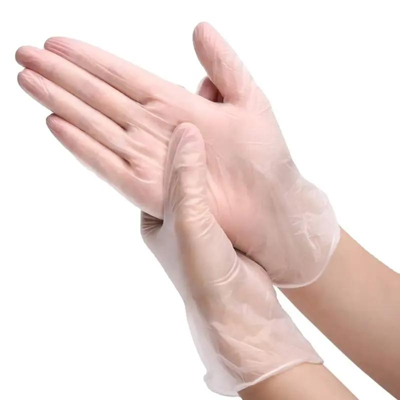 100 Box Disposable Vinyl Gloves Clear Color Examination Hand Gloves Disposable