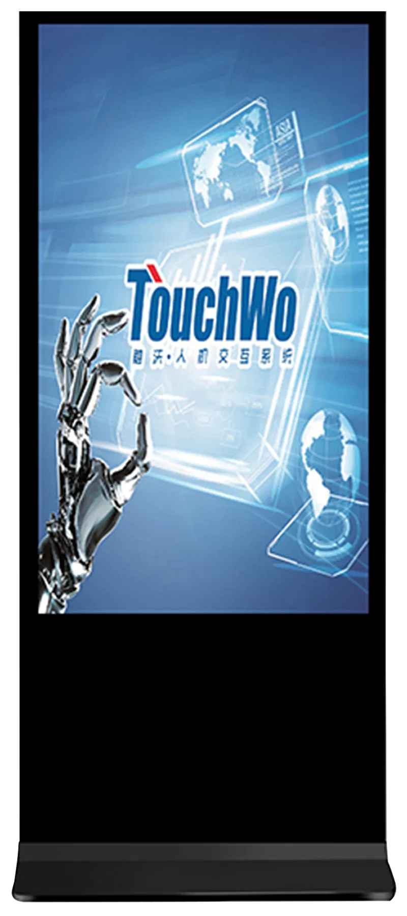 Slim Indoor 21.5 32 43 55 Inch Floor Standing Advertising Digital Signage