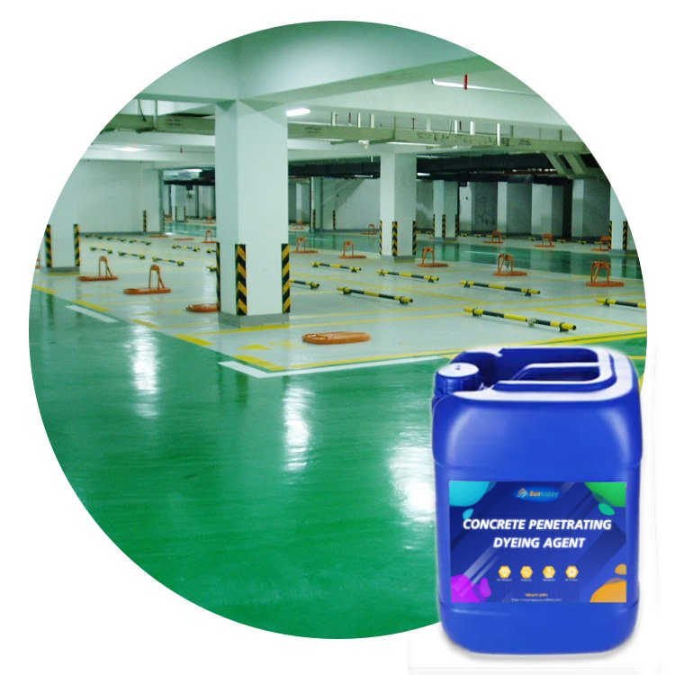 Garage Gloss Concrete Floor Dye Colored Concrete Hardener Floor Surface Stain Sealer Agent Price