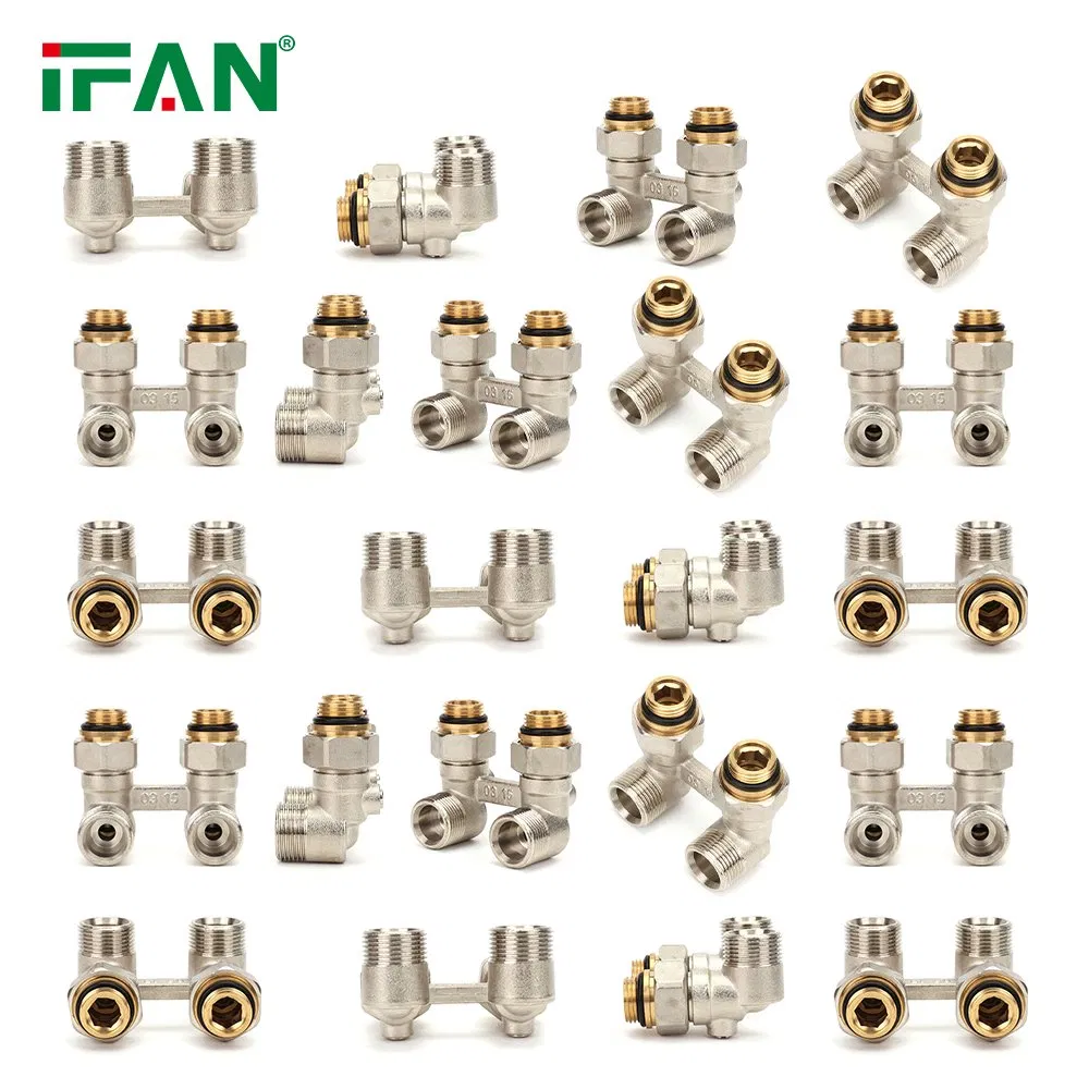Ifan High Quality Brass Tubes Angle Manual H Type Radiator Valves for Floor Heating