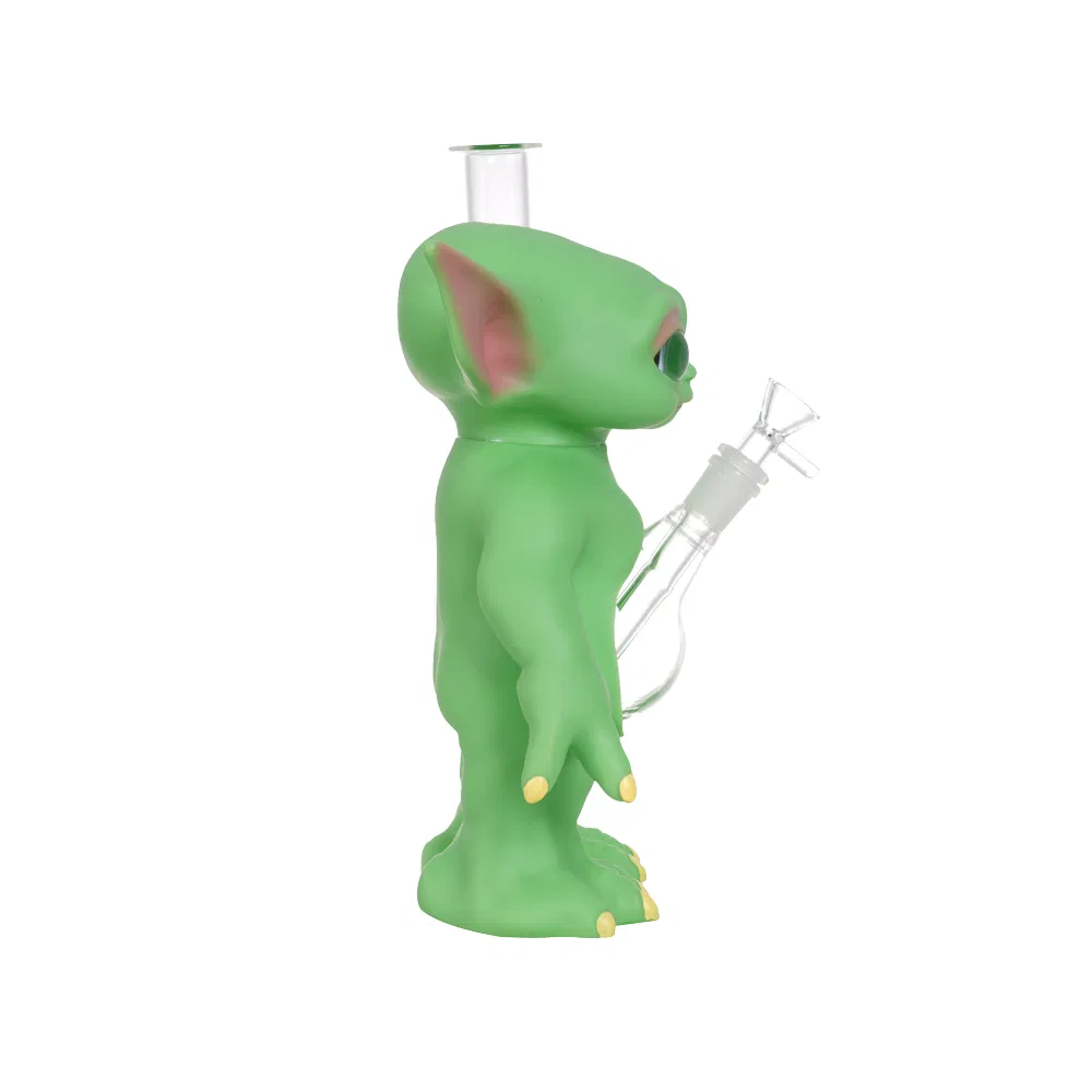 Silicone Baby Big Yoda Water Pipes Smoking Tobacco Dry Herbs Glass Bowl