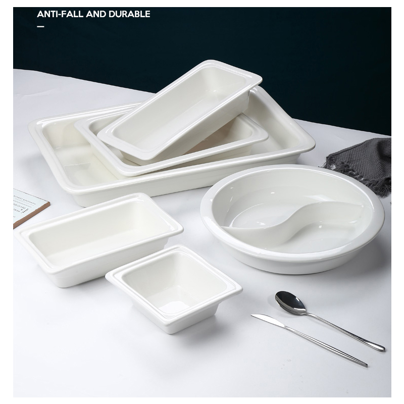 High Quality Commercial Food Warmer White Modern Buffet Pans Full Size