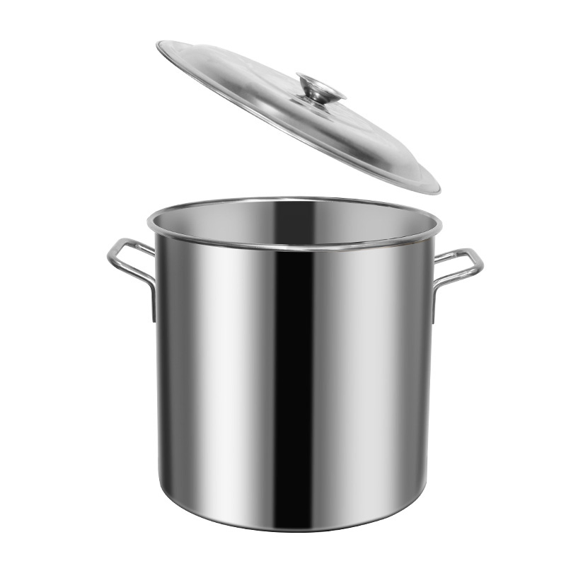 304 Stainless Steel Soup Pot Canteen Restaurant Cooking Pots with Cover