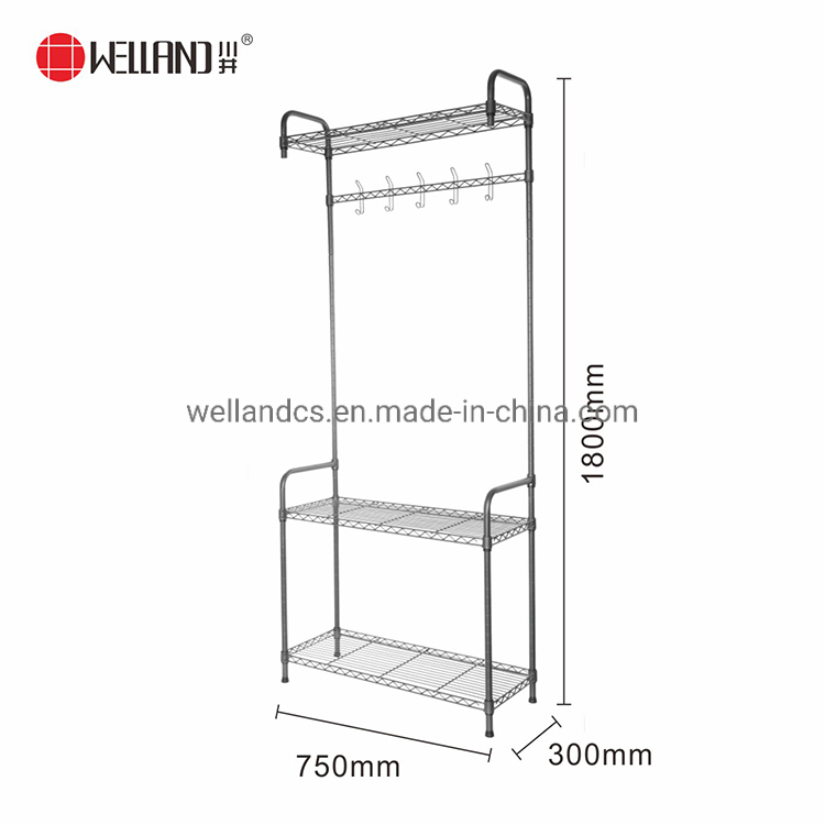 Adjustable Sturdy Metal Clothing Storage Simple Houseware Closet Hanger Doorway Garment Rack
