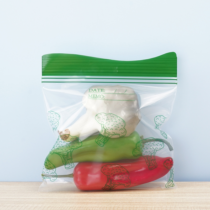 Custom Peper Fruit Freezer Microwave Zipper Packaging Ziplock Plastic Poly Bag