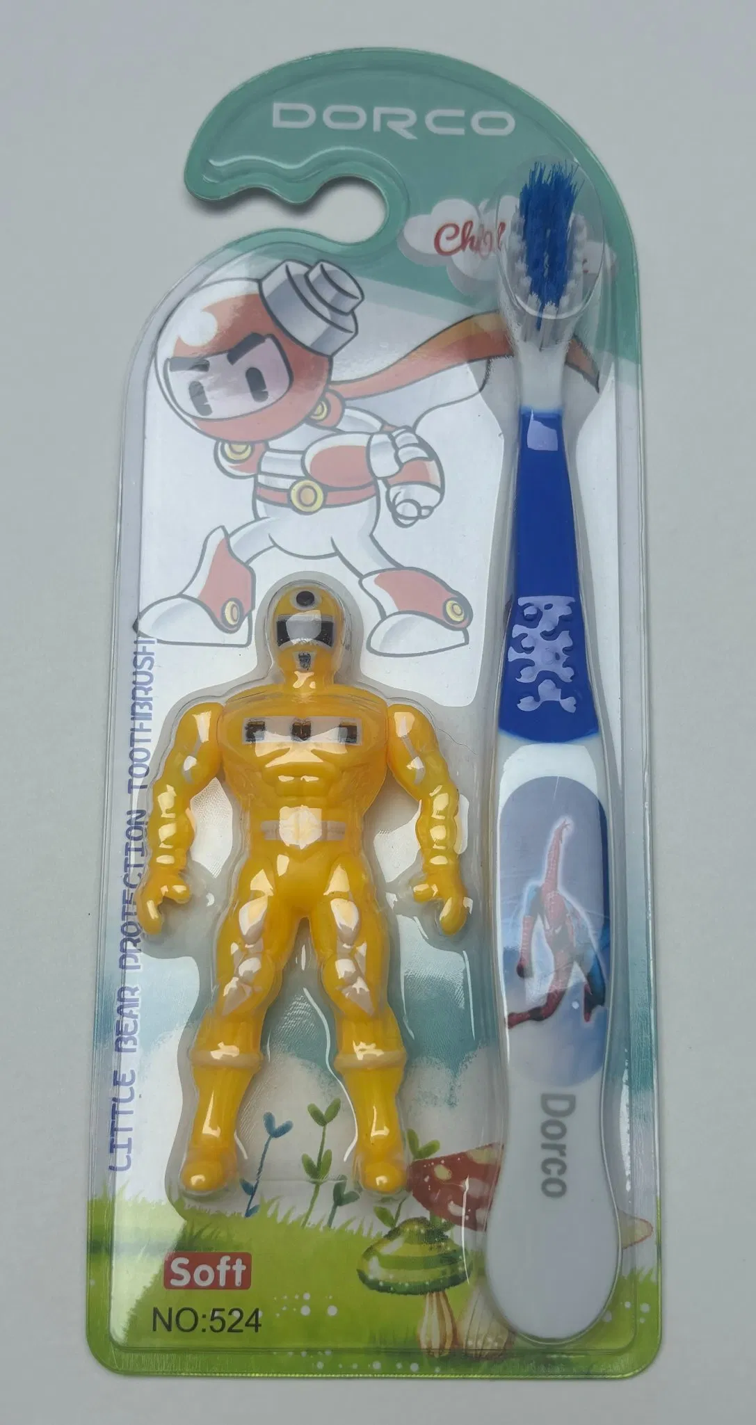 Factory Wholesale Children's Cartoon Toothbrush with Super Hero Toy Kids Toothbrush Car Toys Kids Toothbrush